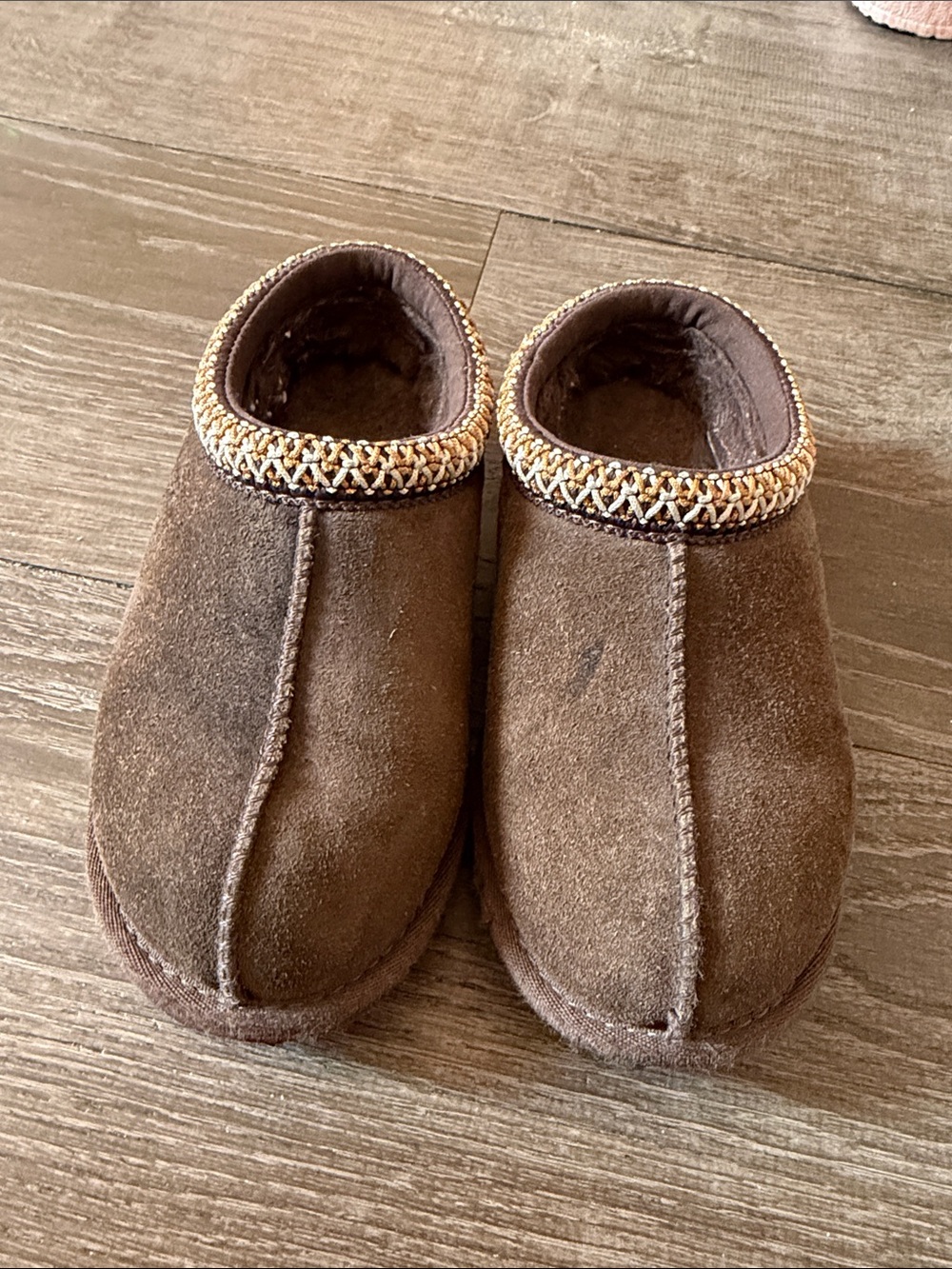 Ugg Kids Brown Suede Slip-On Shoes